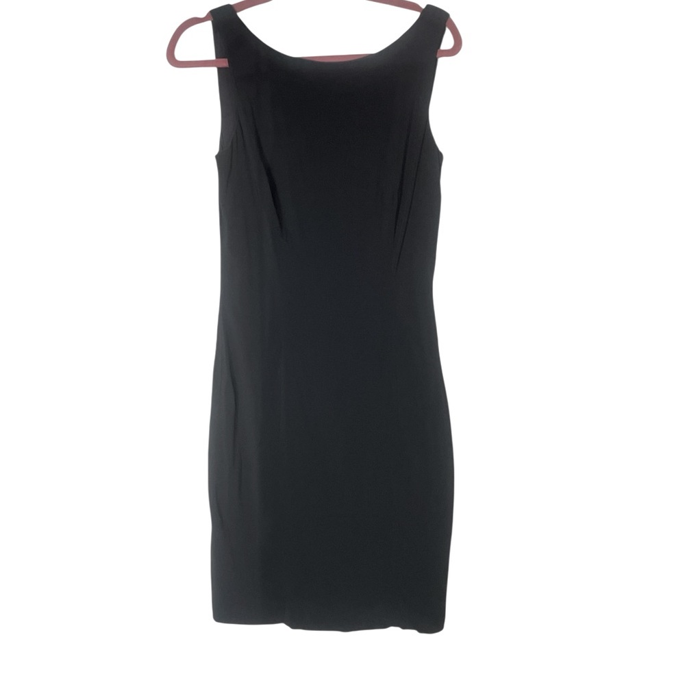 Love Moschino Black Shift Dress Drape Open Back Size ‎ 6 cocktail Party Evening - Picture 3 of 16